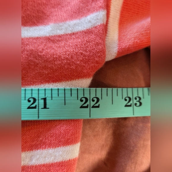 NWOT!! Cyrus | Chic Coral Striped Cardigan, Size M - Picture 6 of 7